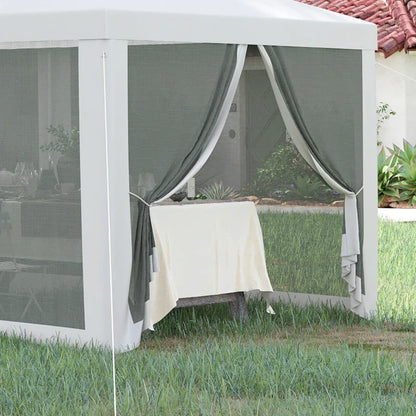 10x 28 Ft. Party Tent with Mosquito Mesh Netting  - White